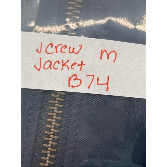 J. Crew Jacket Men Medium Blue Nylon Bomber Style Lightweight Full Zip‎ - Picture 12 of 12